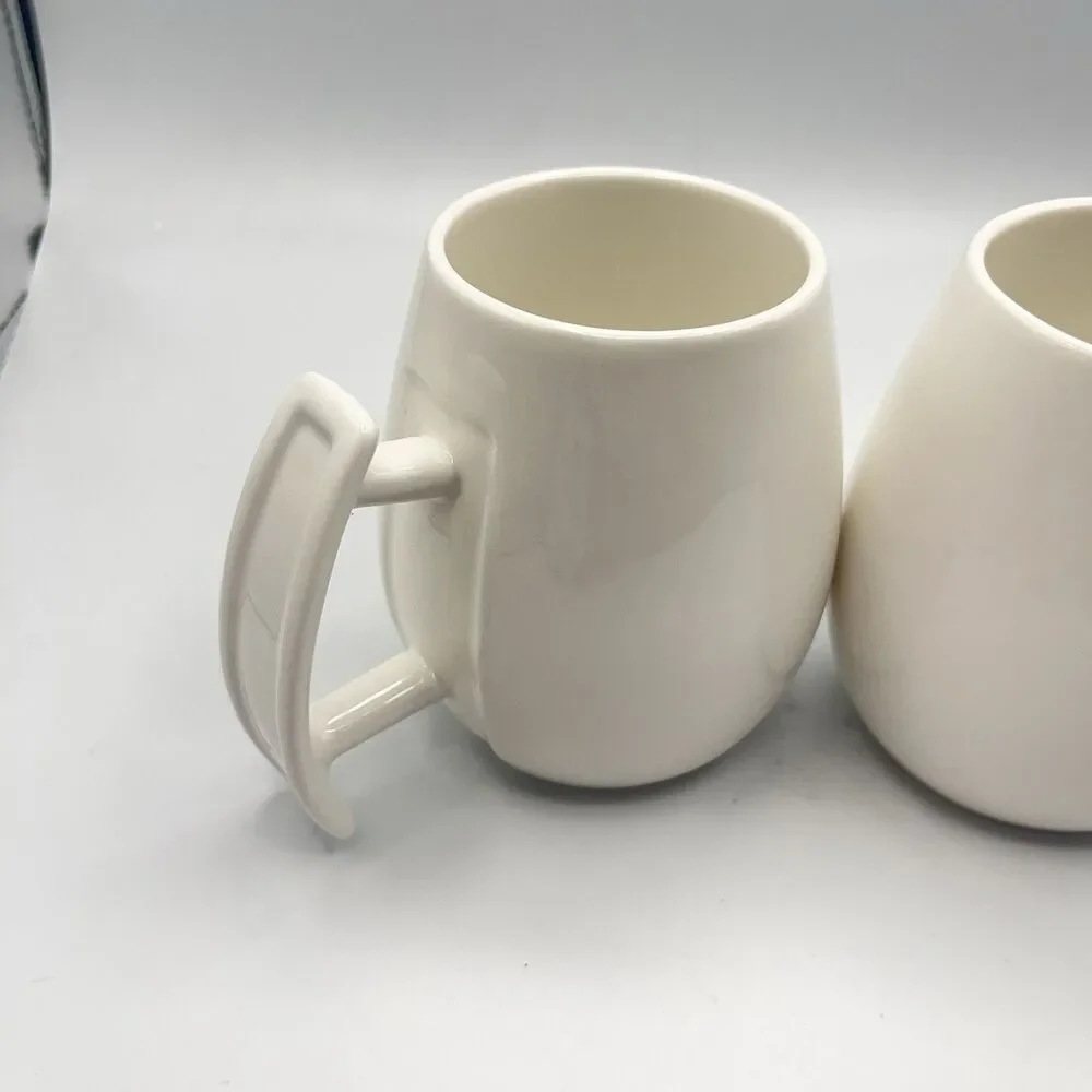 Williams Sonoma Boska White Ceramic Mug - Set Of 2